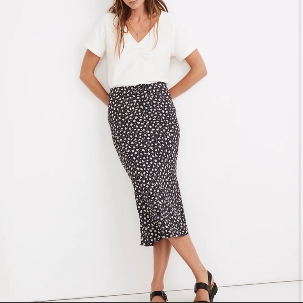 NWT Madewell Flower Midi Skirt